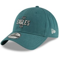 Men's Philadelphia Eagles New Era Midnight Green Super Bowl LII Champions Fly Eagles Fly 9TWENTY Adjustable Hat 3095860